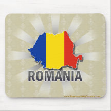 Mapa 2,0 de la bandera de Rumania Alfombrillas De Raton