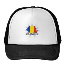 Mapa 2,0 de la bandera de Rumania Gorra