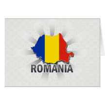 Mapa 2,0 de la bandera de Rumania Tarjeta