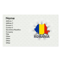 Mapa 2,0 de la bandera de Rumania Tarjeta De Visita