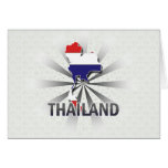 Mapa 2,0 de la bandera de Tailandia Felicitacion