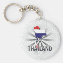 Mapa 2,0 de la bandera de Tailandia Llavero