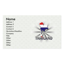Mapa 2,0 de la bandera de Tailandia Plantilla De Tarjeta Personal