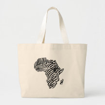 Mapa africano de África del safari de la cebra Bolsa
