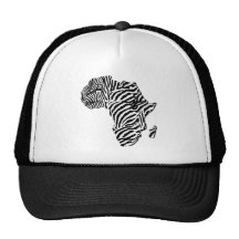 Mapa africano de África del safari del estampado d Gorras