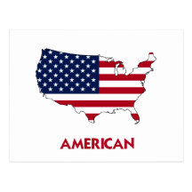 MAPA AMERICANO TARJETA POSTAL