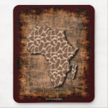 Mapa animal africano del Grunge de la fauna de ÁFR Tapetes De Ratón