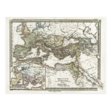 Mapa antiguo del imperio romano postales