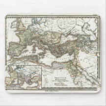 Mapa antiguo del imperio romano tapete de raton