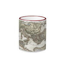 Mapa antiguo del imperio romano taza de café