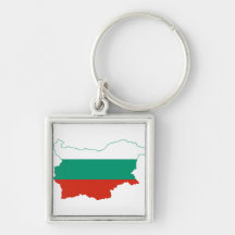Mapa BG de la bandera de Bulgaria Llaveros Personalizados
