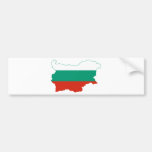 Mapa BG de la bandera de Bulgaria Pegatina De Parachoque