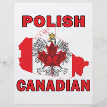 Mapa canadiense polaco de Canadá de la bandera Tarjetas Publicitarias
