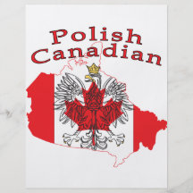 Mapa canadiense polaco de la bandera tarjetas publicitarias