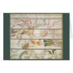 Mapa celestial Zodiacus Stellatus de la astronomía Felicitación