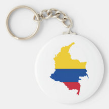 Mapa CO de la bandera de Colombia Llaveros