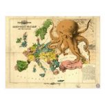 Mapa cómico de la guerra de Serio del vintage por  Postal