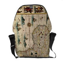 Mapa de África de los 1660's del vintage de Willem Bolsa Messenger