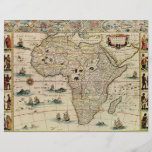 Mapa de África de los 1660's del vintage de Willem Tarjeton