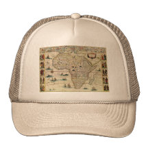 Mapa de África de los 1660's del vintage de Willem Gorro De Camionero