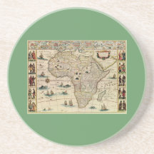 Mapa de África de los 1660's del vintage de Willem Posavasos Diseño