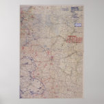¡Mapa de batalla alemán WW2! ¡Rusia! Posters