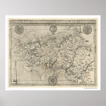 Mapa de Bretaña y de Francia por Tavernier 1594 Impresiones