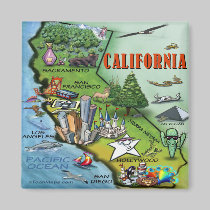 Mapa de California imanes