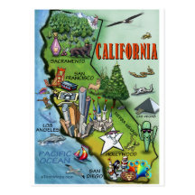 Mapa de California Postales