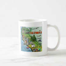 Mapa de California Tazas