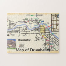 Mapa de Drumheller Rompecabezas Con Fotos