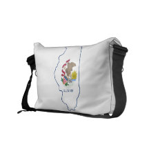 MAPA DE ILLINOIS BOLSA DE MENSAJERIA 