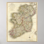 Mapa de Irlanda Posters