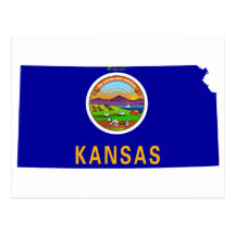 MAPA DE KANSAS TARJETAS POSTALES