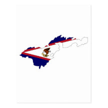 Mapa de la bandera de American Samoa Postal