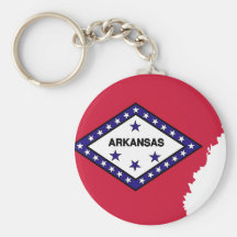 Mapa de la bandera de Arkansas Llaveros Personalizados