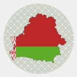 Mapa de la bandera de Bielorrusia del mismo tamaño Pegatinas