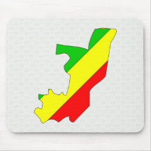 Mapa de la bandera de Congo Brazzaville del mismo  Tapete De Raton