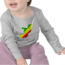 Mapa de la bandera de Congo Brazzaville del mismo  Camisetas