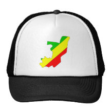 Mapa de la bandera de Congo Brazzaville del mismo  Gorras