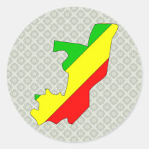Mapa de la bandera de Congo Brazzaville del mismo  Etiqueta