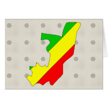 Mapa de la bandera de Congo Brazzaville del mismo  Felicitaciones