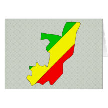 Mapa de la bandera de Congo Brazzaville del mismo  Tarjetas