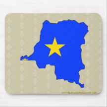 Mapa de la bandera de Congo Kinshasa del mismo tam Tapete De Ratones