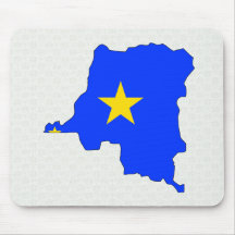 Mapa de la bandera de Congo Kinshasa del mismo tam Tapete De Ratones