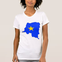 Mapa de la bandera de Congo Kinshasa del mismo tam Camisetas