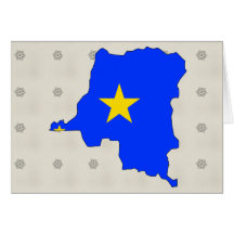 Mapa de la bandera de Congo Kinshasa del mismo tam Tarjetón