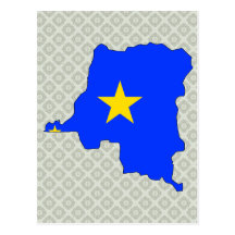 Mapa de la bandera de Congo Kinshasa del mismo tam Postales