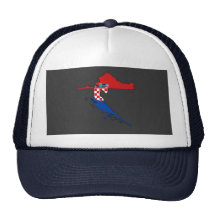 Mapa de la bandera de Croacia Gorro