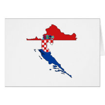 Mapa de la bandera de Croacia Tarjetas